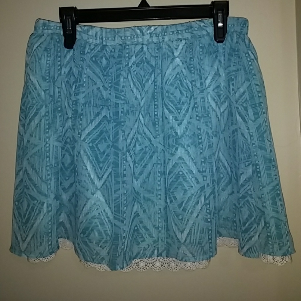 Blue and white skirt
